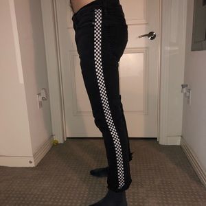 BDG checker board Skinny stretch black jeans